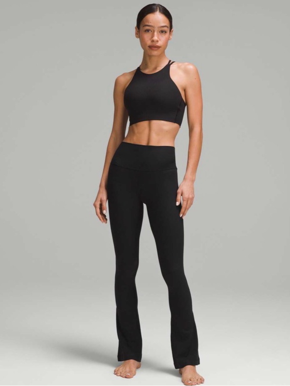 Lululemon Align High-Rise Rib Mini Flare Pant 32" Black Yoga Pilates